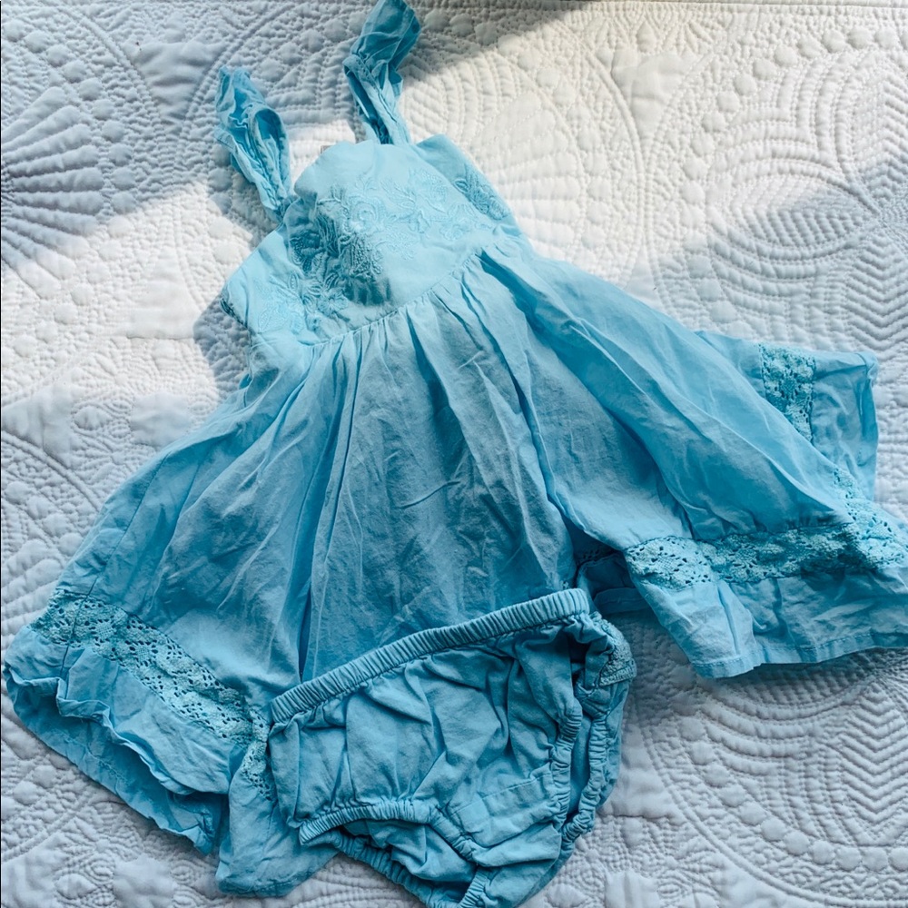 Tahari Baby dress and diaper cover. 3-6 M